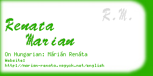 renata marian business card