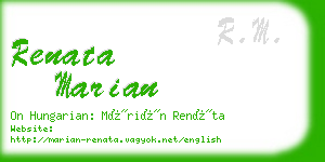 renata marian business card